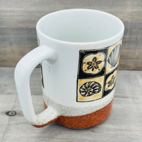 Vintage Otagiri Japan Seashell Collection Coffee Tea Stoneware Mug Beach Theme - Picture 2 of 8